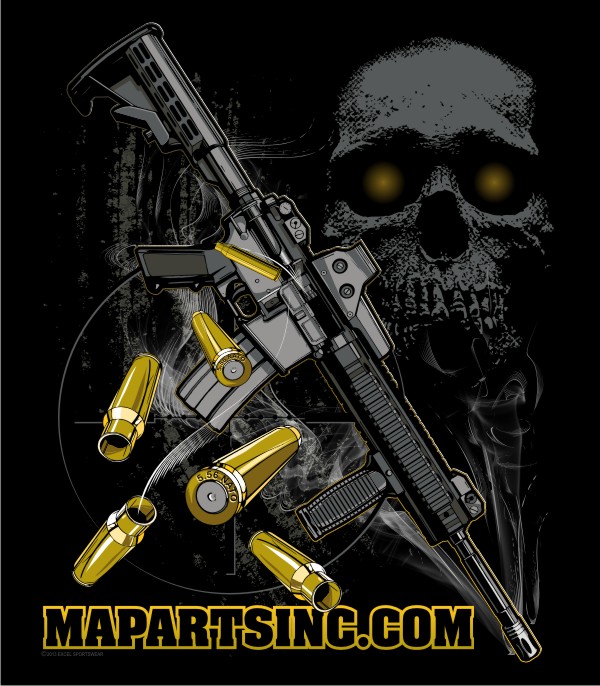M&A M4/Skull T-Shirt